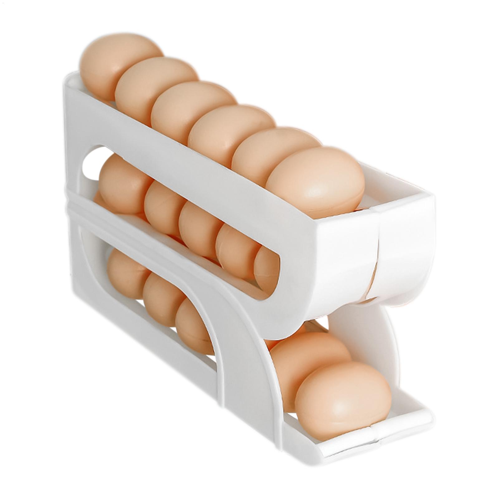 Food Storage Eggs - Automatischer Eierroller Neuer Haushalts-Küchen-Eierroller-Ständer Platzsparender Eier-Organizer