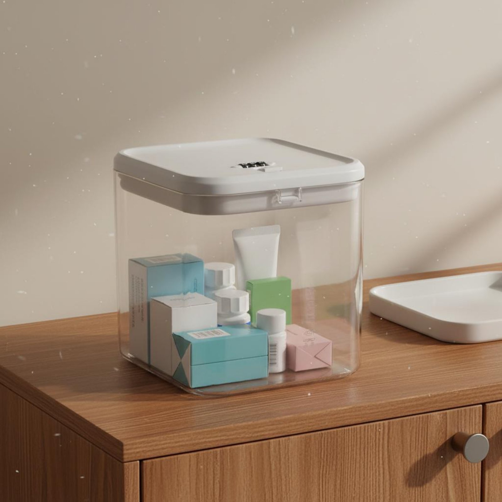Food Storage Plastic - Transparente, abschließbare Box, vielseitige, abschließbare Aufbewahrungsbox,