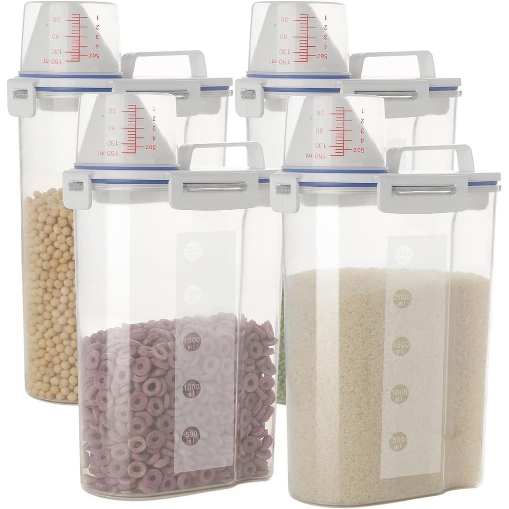 Food Storage No Plastic - 5,5 Pfund Reisbehälter Luftdichtes Trockenfutter-Aufbewahrungsset mit