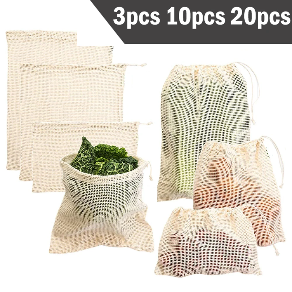 Produce Bag Reusable Mesh - 3 6 10 stücke Reusable Produce