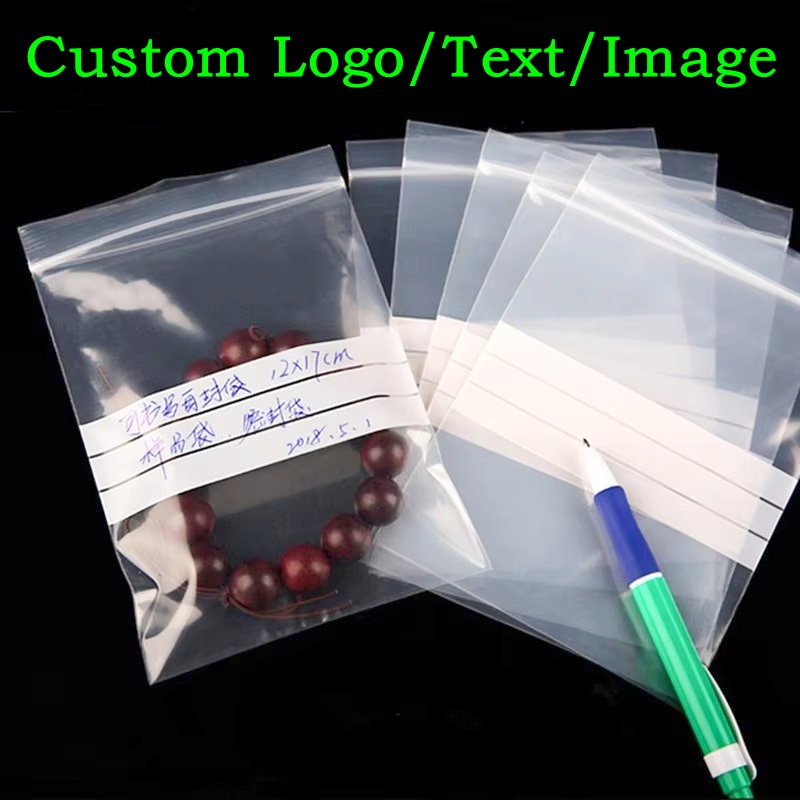 Food Storage No Plastic - 200 Stück PE Transparente Plastik-Schreibbeutel mit