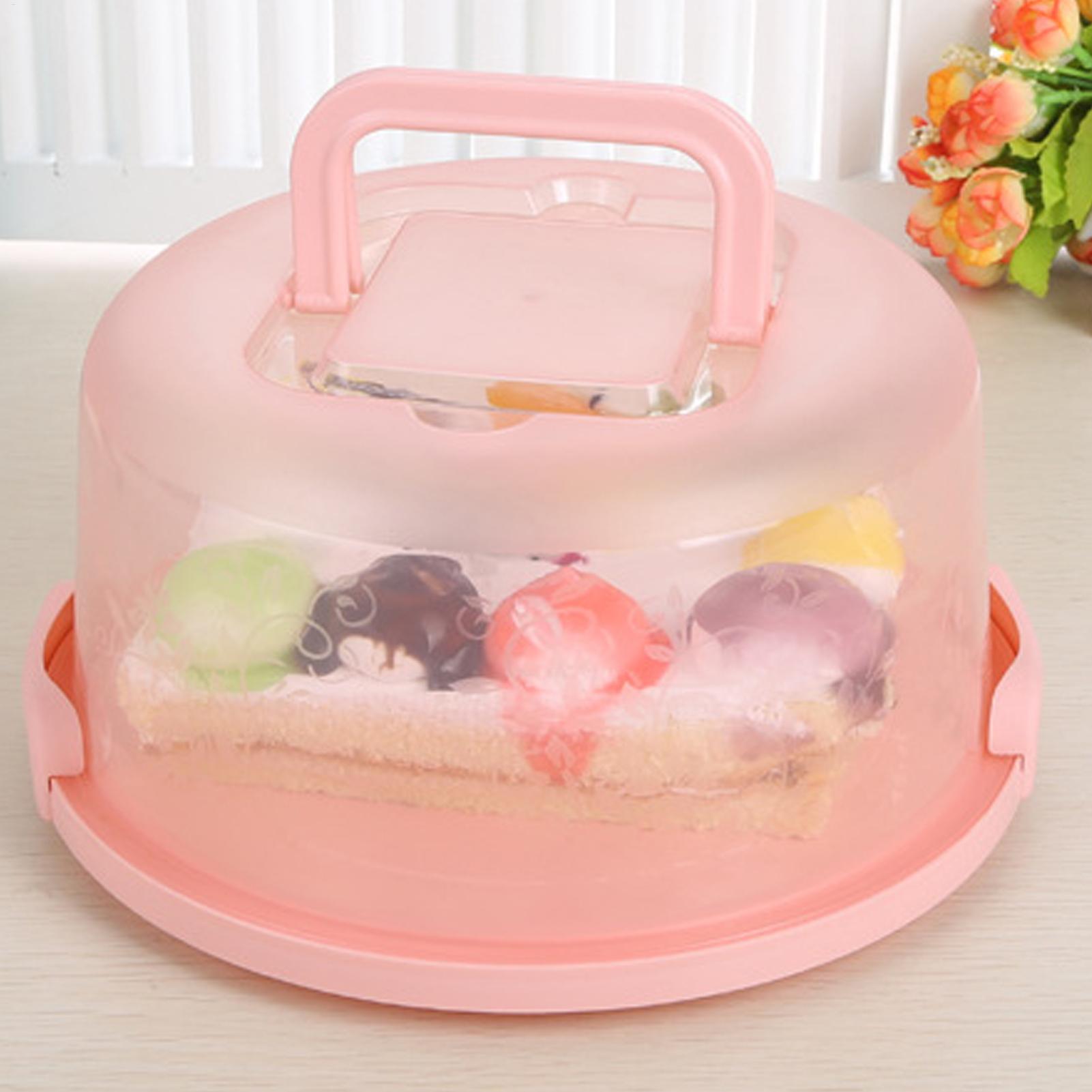 Food Storage No Plastic - Tragbare Kuchenbox, wiederverwendbar, luftdicht, tragbare Kuchenbehälter,