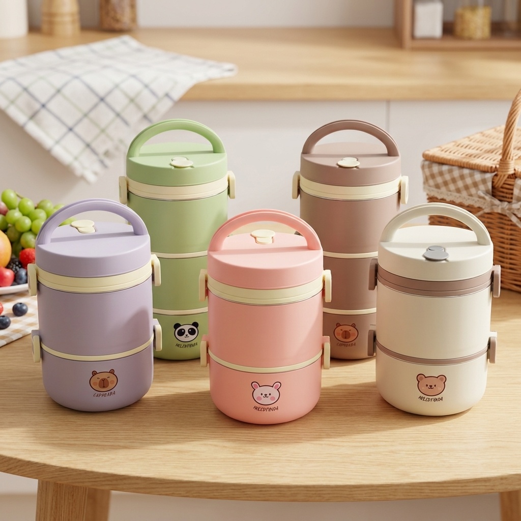 Food Storage Kits - 304 Edelstahl Thermische Lunchbox Bento-Box-Set Mikrowellengeeignete