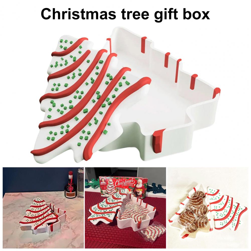 Food Storage Plant - Weihnachtsbaum-Box, Baumform, Kuchen-Aufbewahrungsbox, Kunstharz, Lebensmittel-Aufbewahrungsbehälter, Süßigkeiten,