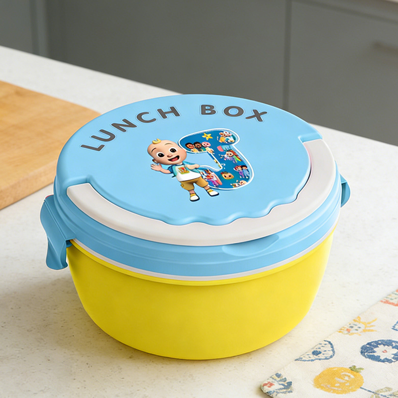 Food Storage Plastic - Cocomelon Lunchboxen, tragbare Bento-Mahlzeitbox für Jungen,