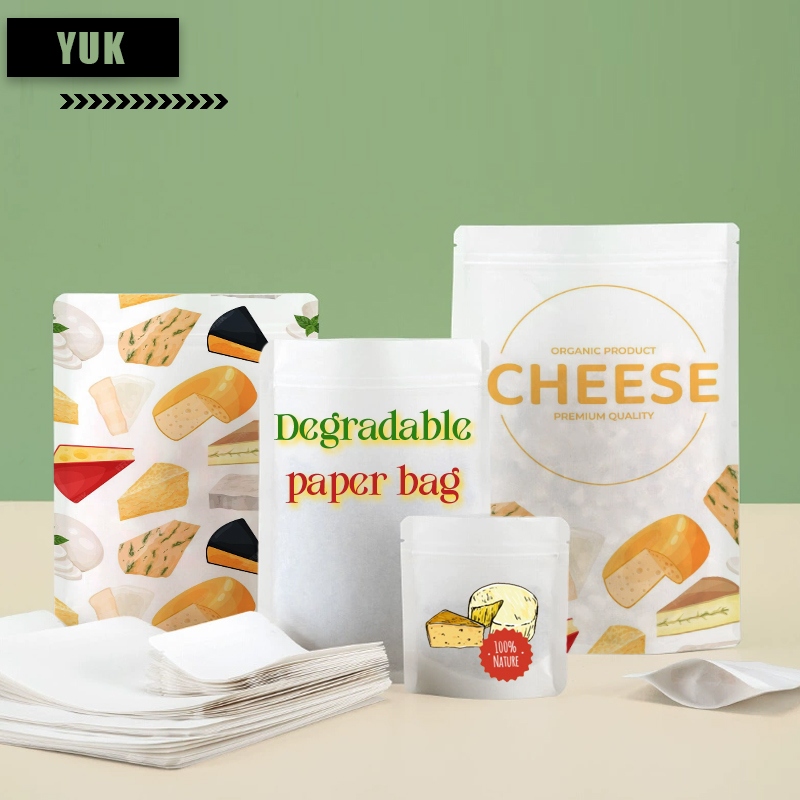 Food Storage Plant - Maßgeschneiderte abbaubare Kraftpapier-Reißverschlussbeutel, Teeaufbewahrung, versiegelte Standbeutel