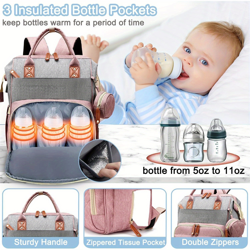 Food Storage Moms - Wickeltasche, Rucksack, Babytasche, Baby-Mädchen-Jungen-Wickeltasche für Papa,