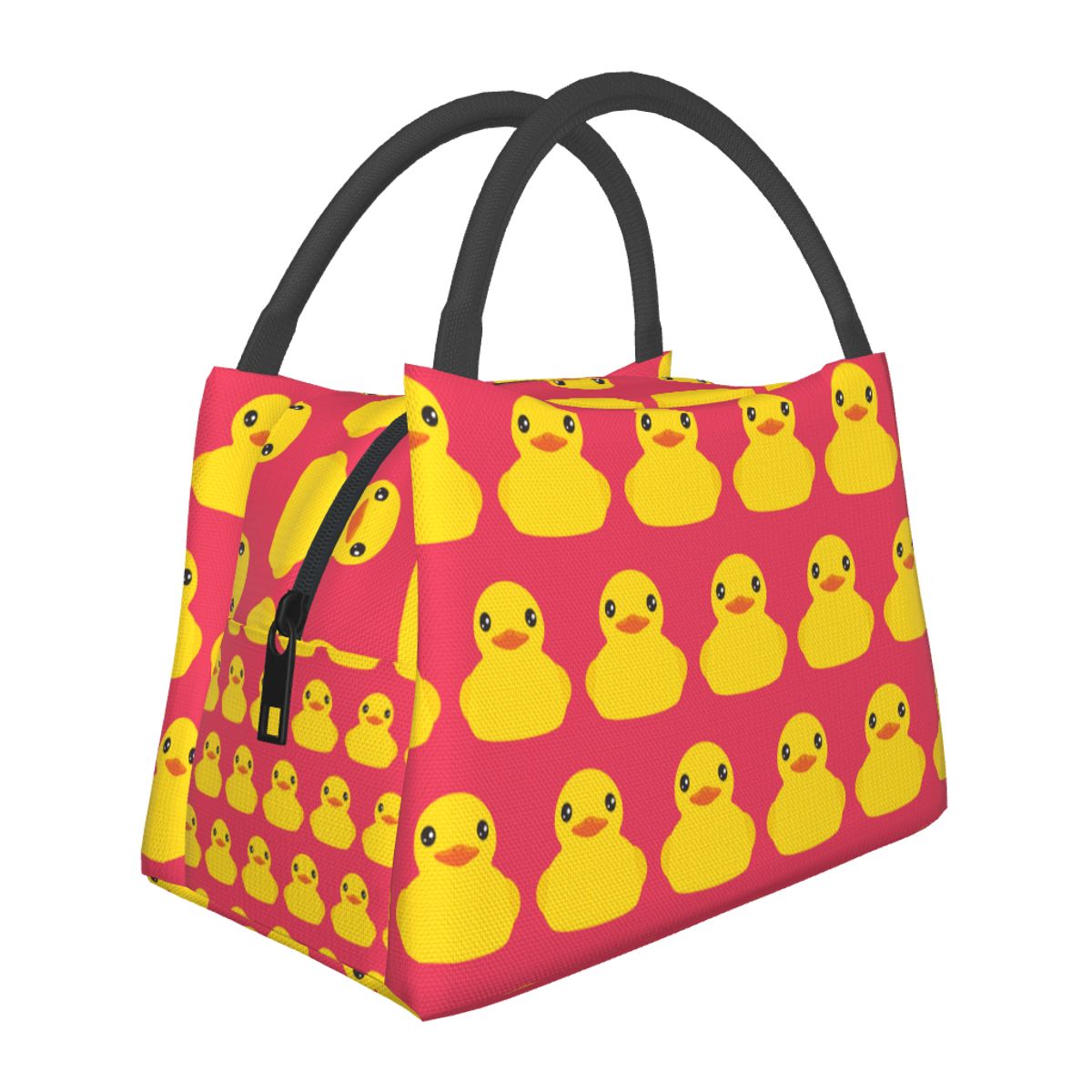 Food Storage Yellow - Gelbe klassische isolierte Lunchtasche mit Gummienten-Motiv