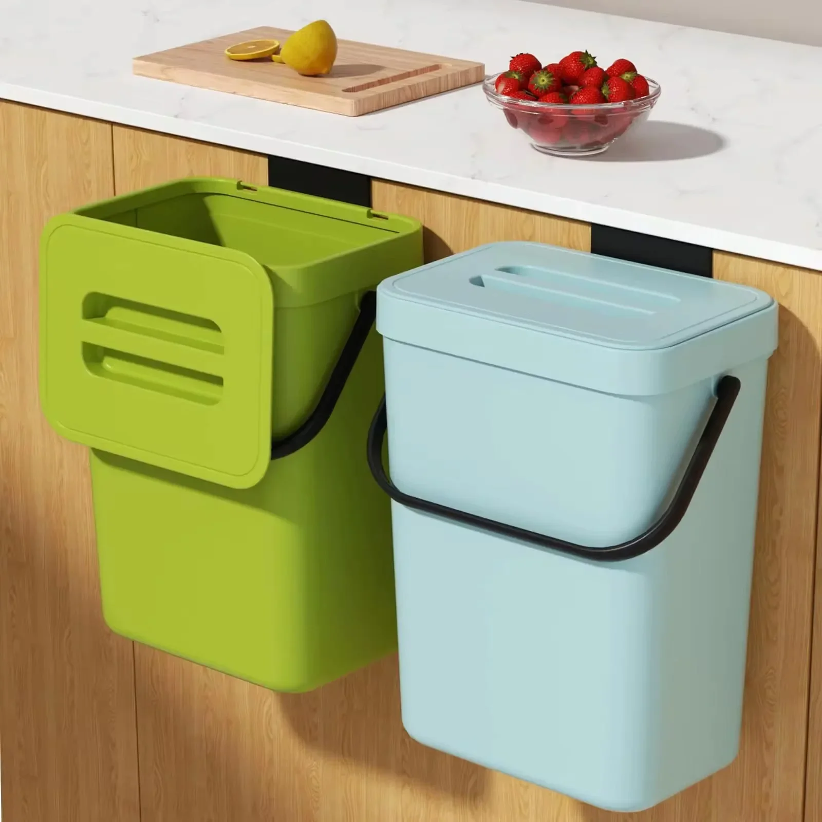 Food Storage Without Plastic - Lebensmittelabfallkorb für die Küche, Kleiner Komposteimer