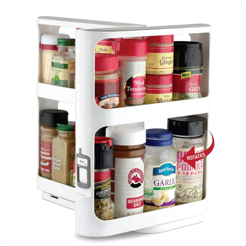Food Storage Without Plastic - Mehrschichtiges drehbares Aufbewahrungsregal, Aufbewahrungsregal, Aufbewahrungsregal für