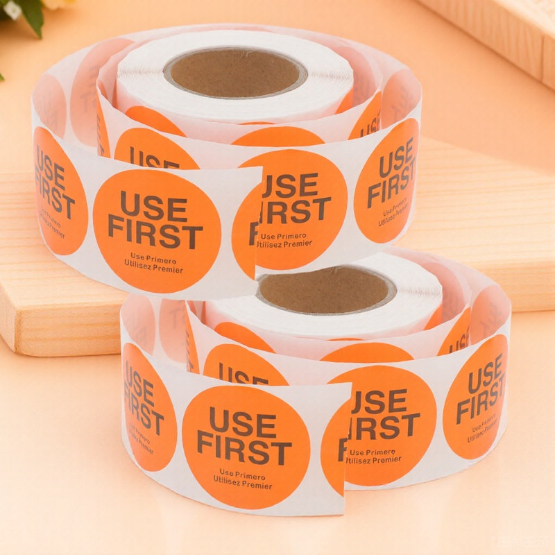 Food Storage Labels - 2 Rollen Etiketten zur Bestandskontrolle, Aufkleber