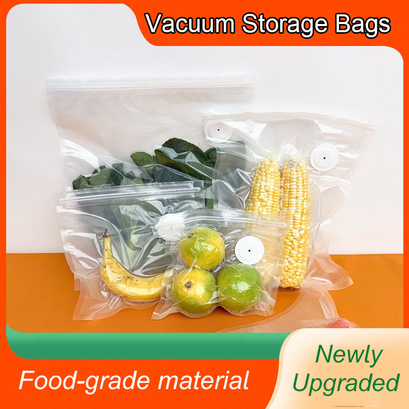 Food Storage No Plastic - Neue wiederverwendbare Luft-Vakuum-Aufbewahrungsbeutel für Küche, Gemüse,