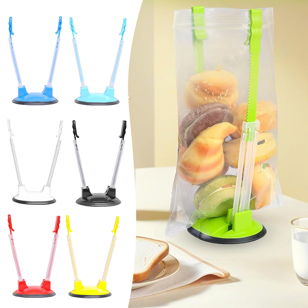Food Storage No Plastic - Einstellbares Nicht-Slip-Lebensmittel-Aufbewahrungsbeutelhalter Frischwahrer-Gefrierbeutel Unterstützung wiederverwendbares frisch