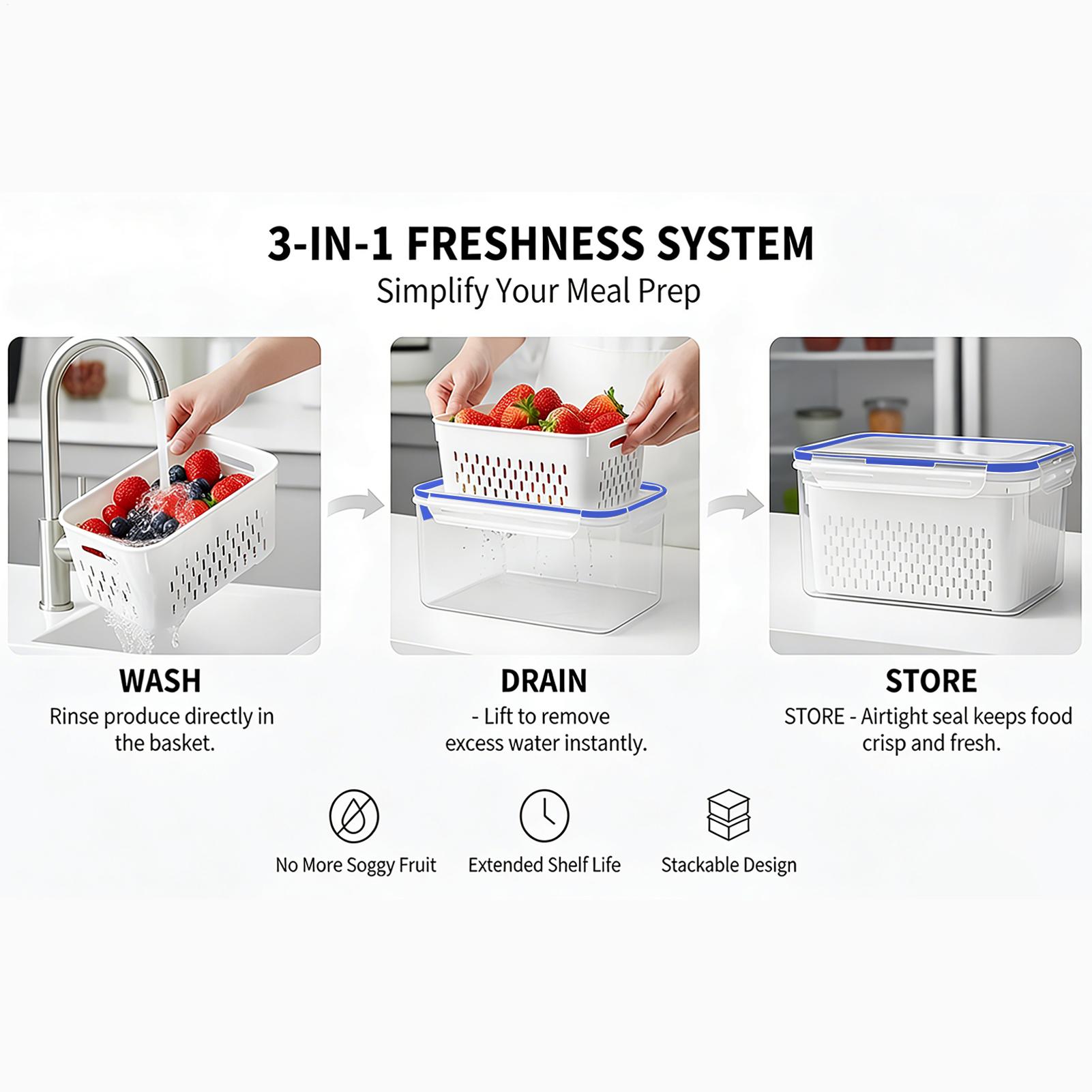 4-in-1-Lebensmittelbehälter, 4 – Food Storage Plastic Bewertung und Preis