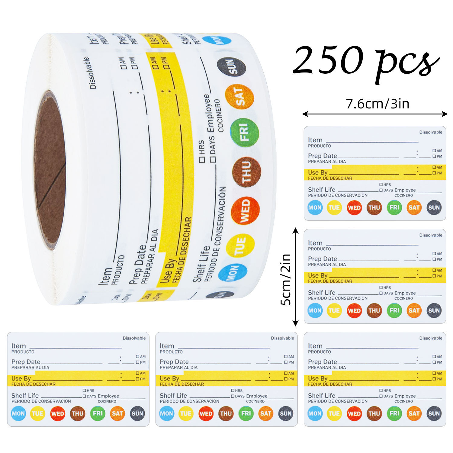 250 Stück/Rolle Lebensmittel-D – Food Storage Labels Bewertung und Preis