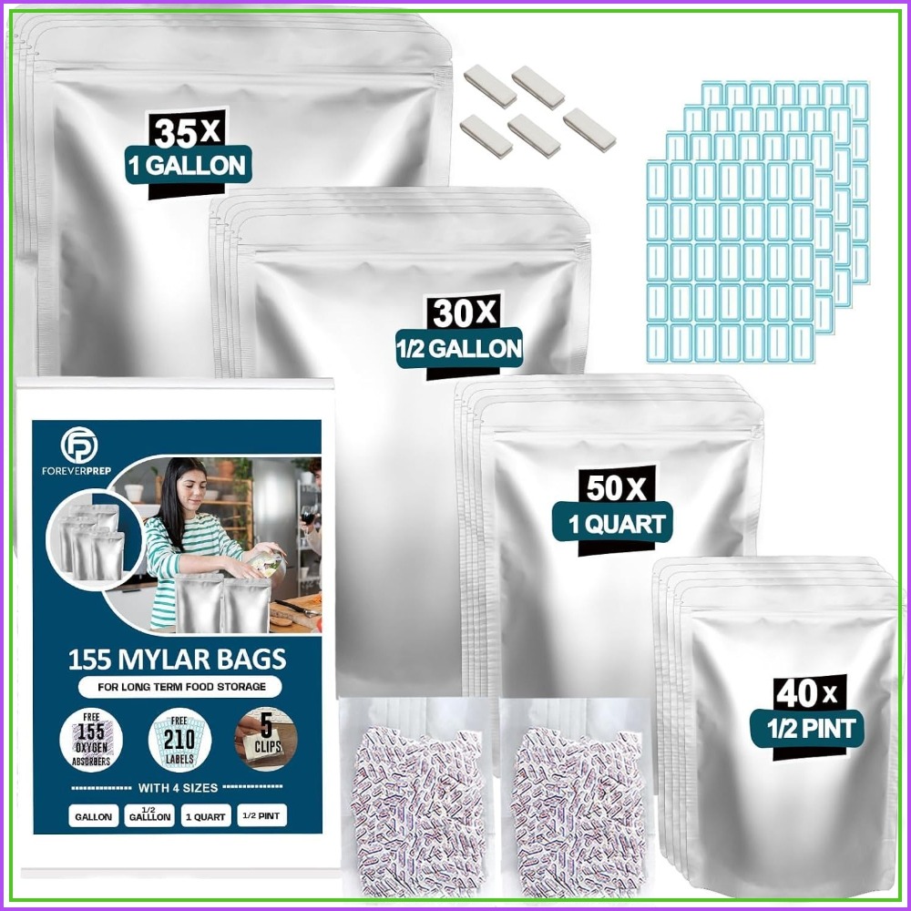 155 Mylar-Beutel mit 155 Sauer – Food Storage Labels Bewertung und Preis