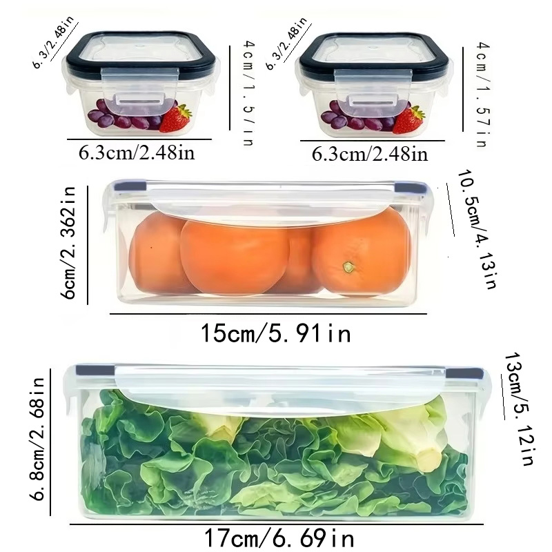 8-teiliges Set mit 4 Behältern – Food Storage And Preservation Bewertung und Preis
