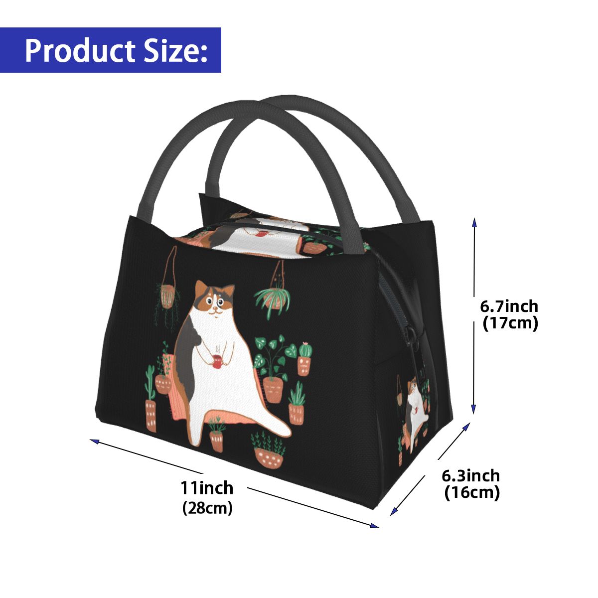 Calico-Katze mit Topfpflanzen, – Food Storage Moms Bewertung und Preis