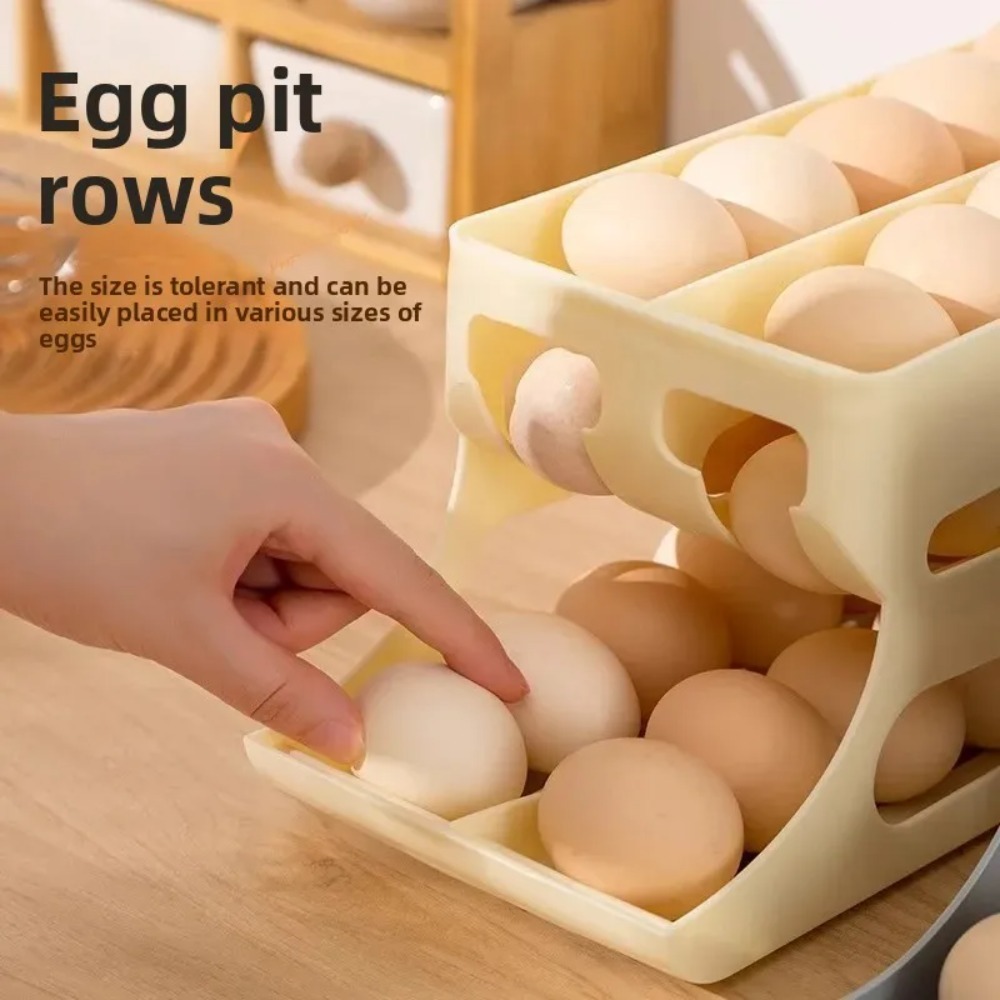 3-stöckiger gelber Eierhalter  – Food Storage Yellow Bewertung und Preis