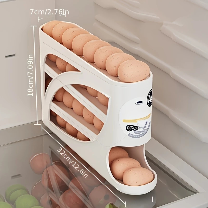 2-4-stöckiger rollbarer Eierbe – Food Storage Eggs Bewertung und Preis