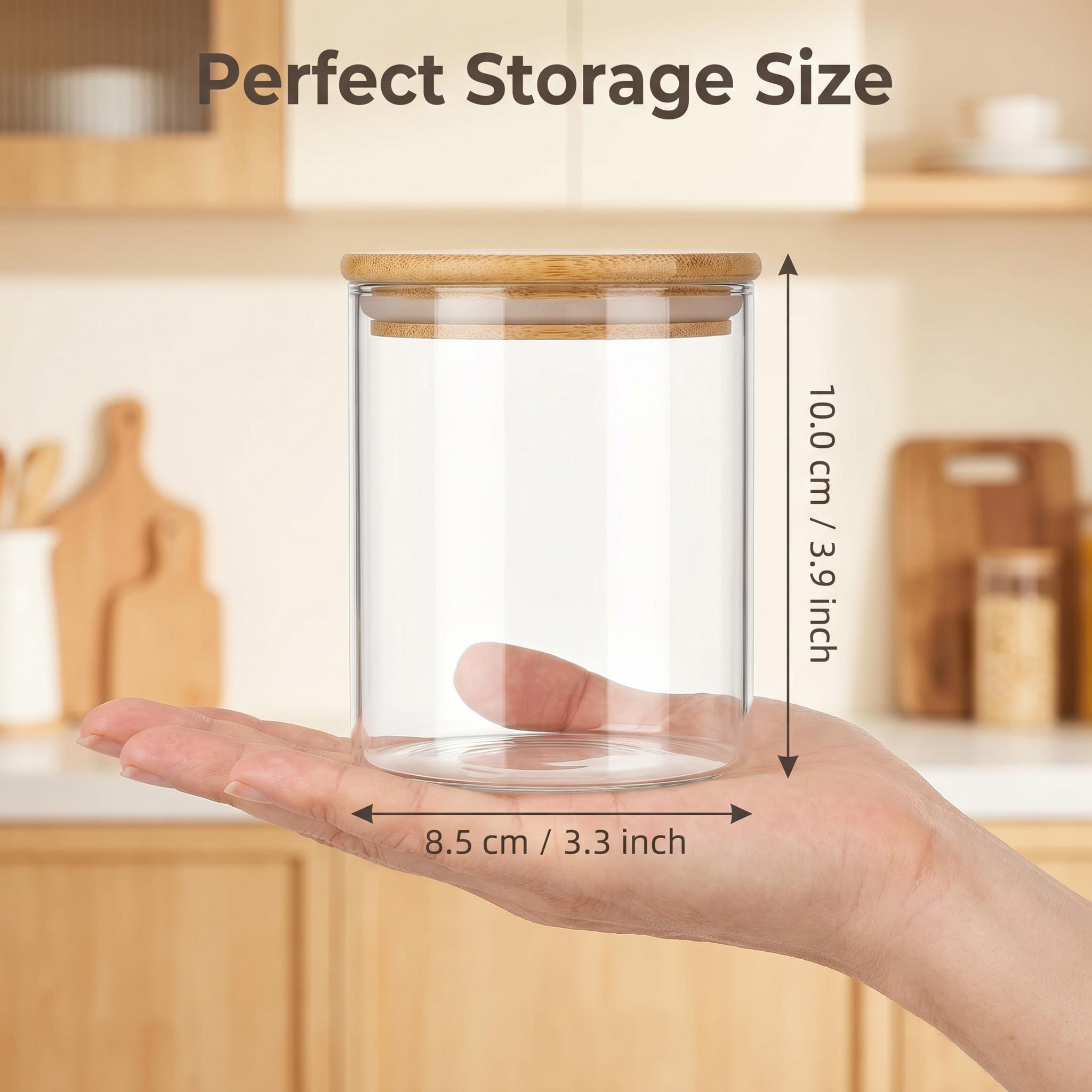 9-teiliges Set Klare Glas-Aufb – Food Storage Labels Bewertung und Preis
