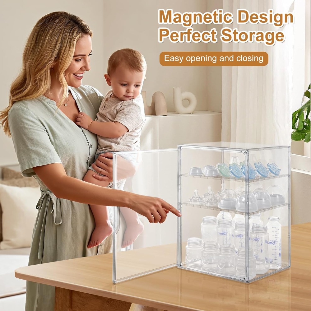 3-stufiger transparenter Acryl – Food Storage Moms Bewertung und Preis