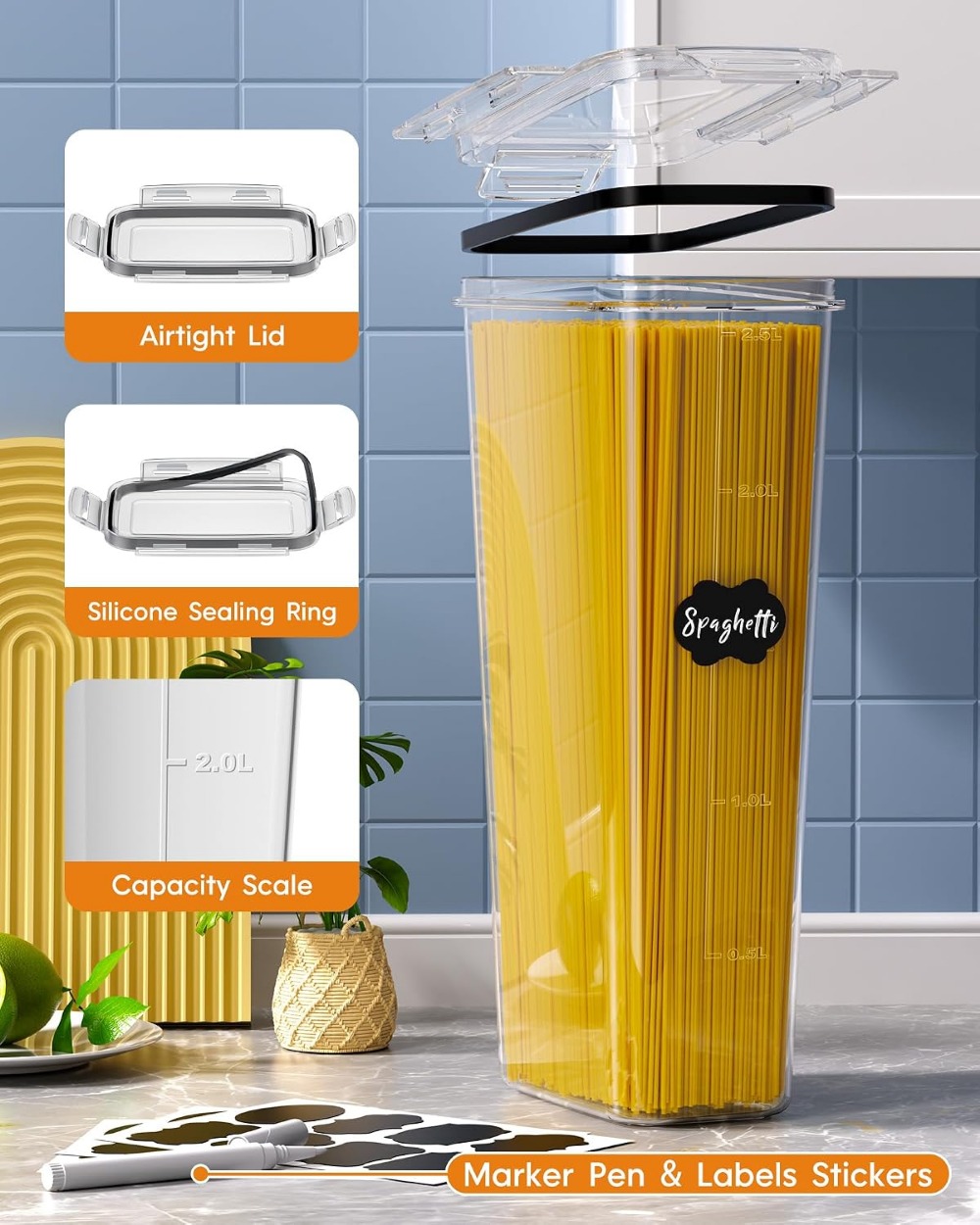 24 Stück Luftdichte Lebensmitt – Food Storage Plastic Bewertung und Preis
