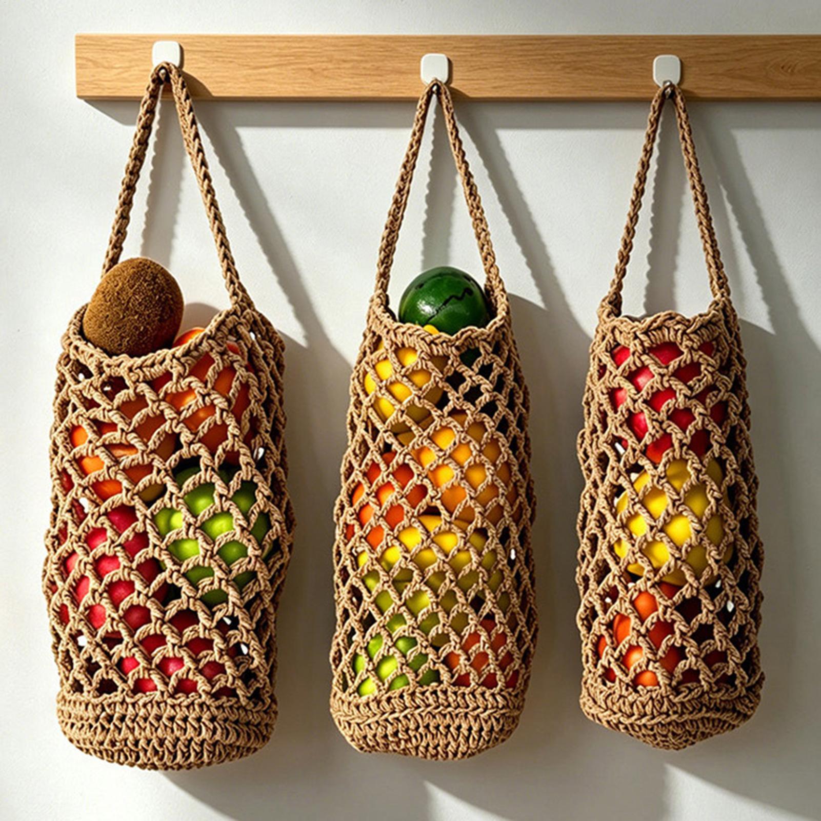 Boho handgewebte Gemüse-Aufbew – Produce Bag Reusable Mesh Bewertung und Preis